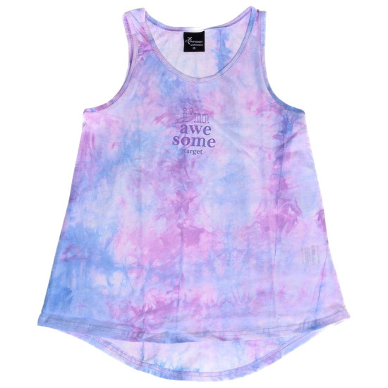 Target Παιδικό σετ Uneven Hem Top & 3/4 Leggings Single Jersey Tie Dye Set ''Awesome''